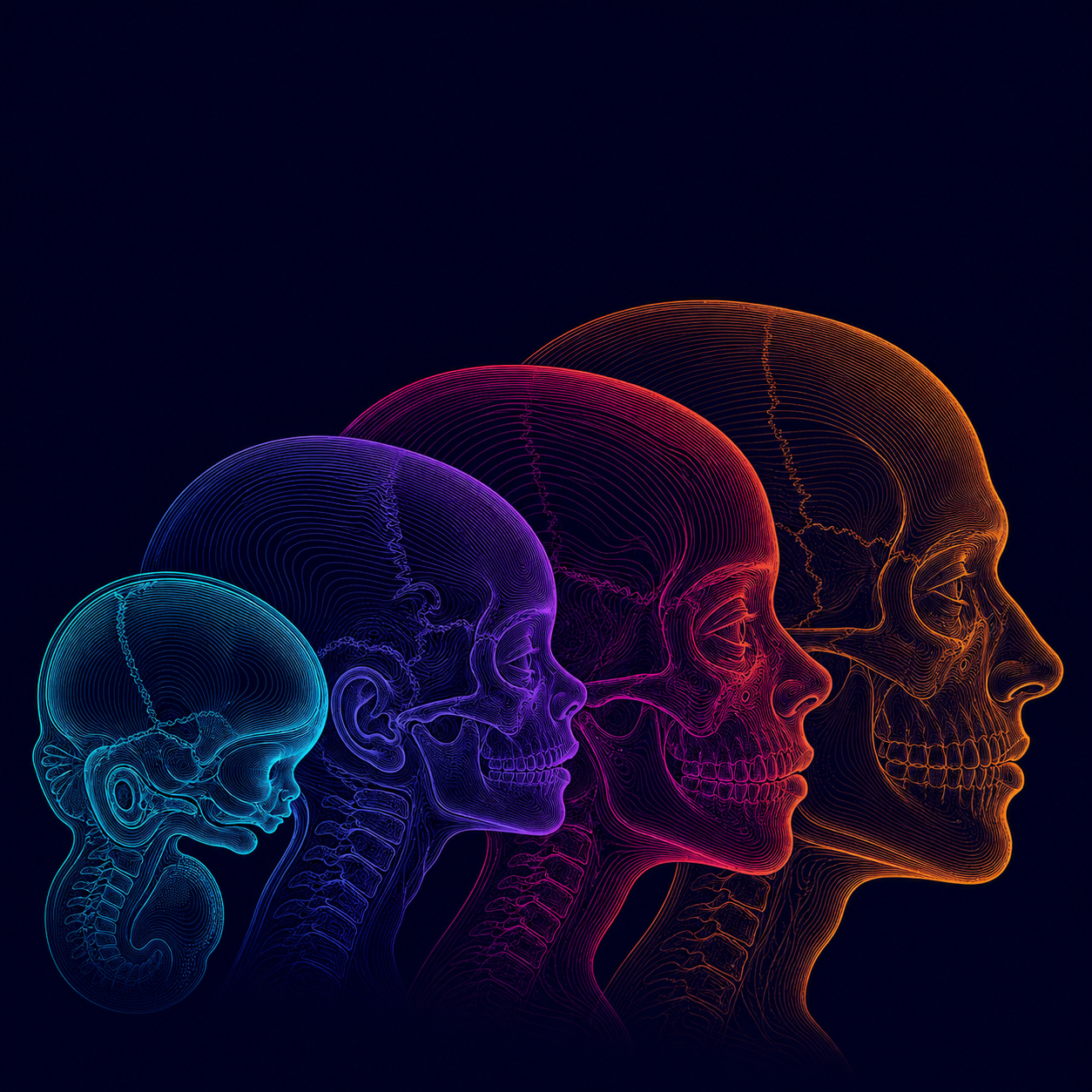 Craniofacial development from infancy to adulthood
